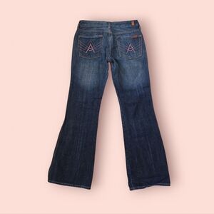 7 For All Mankind Women's Dark Blue Flare Jeans